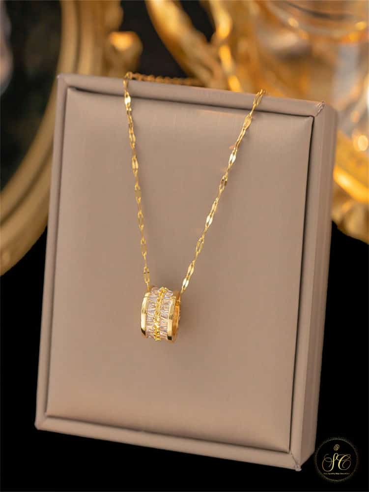 Premium 18K Gold Plated Elegant Cubic Zirconia Necklace - SeoulChic.store