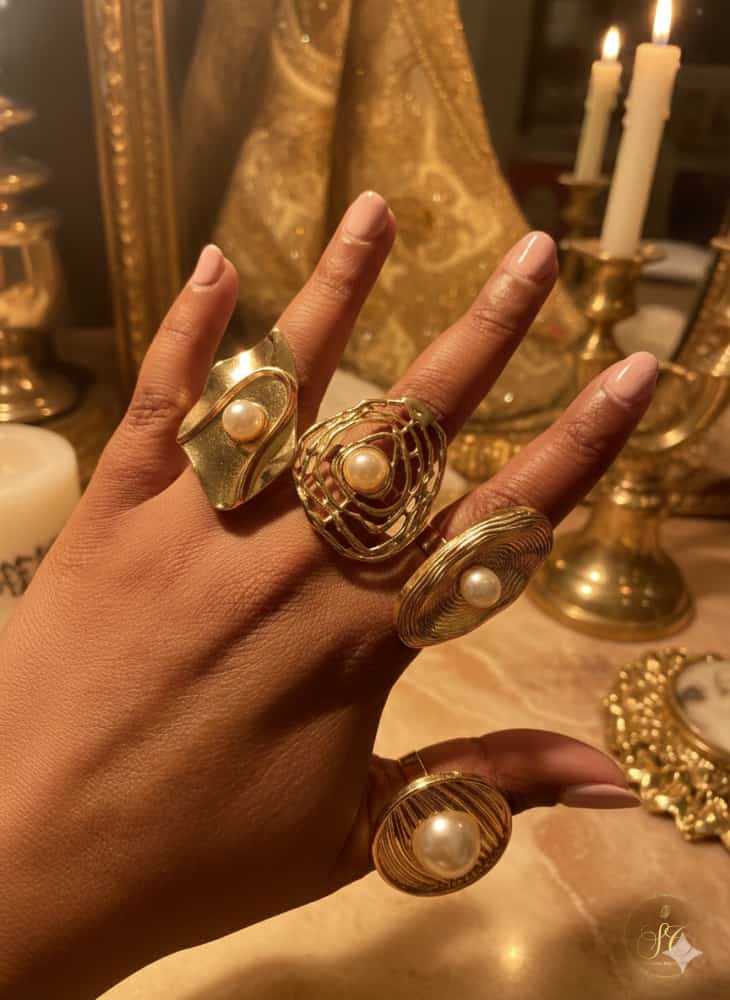 Chic 4Piece Random Irregular Stylish Bohemian Shapes Ring Set - SeoulChic.store