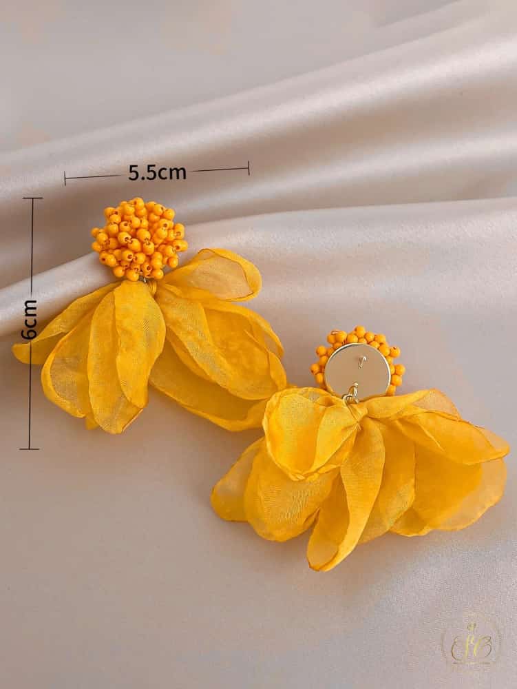 Classic Charming Bead Decor Flower Earrings - SeoulChic.store