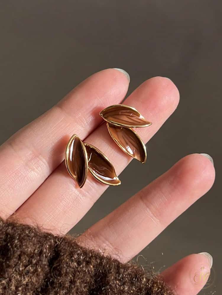 Chic Elegant French Fallen Leaf Earrings - SeoulChic.store