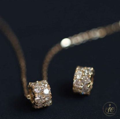 Timeless 18K Goldplated Zirconia Mini Lucky Wheel Pendant Necklace - SeoulChic.store