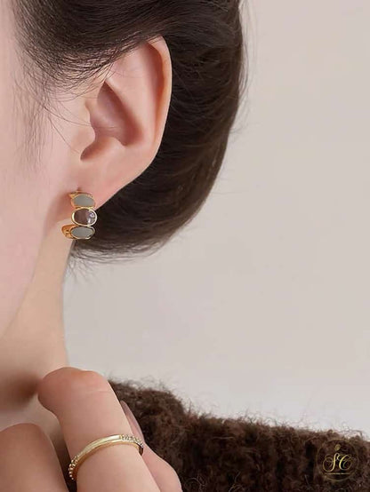 Signature 3Pairs Elegant Vintage French Chic Mini Earrings Set - SeoulChic.store