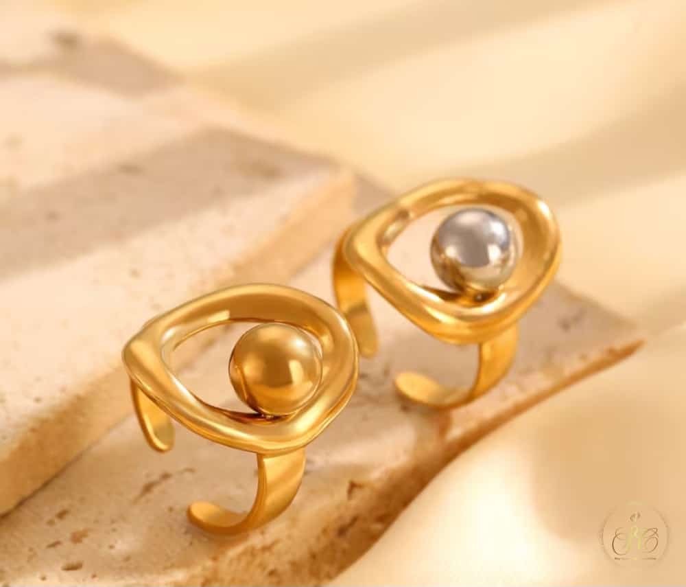 Refined 3Piece Contemporary Irregular Shape Ring Set - SeoulChic.store