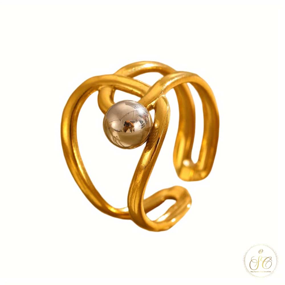Refined 3Piece Modern Irregular Shape Ring Set - SeoulChic.store