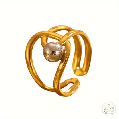 Signature 3Piece Stylish Irregular Form Ring Set - SeoulChic.store