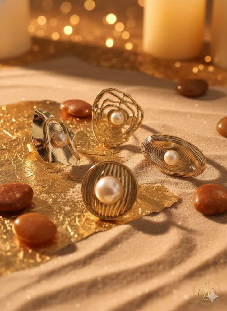 Chic 4Piece Random Irregular Stylish Bohemian Shapes Ring Set - SeoulChic.store
