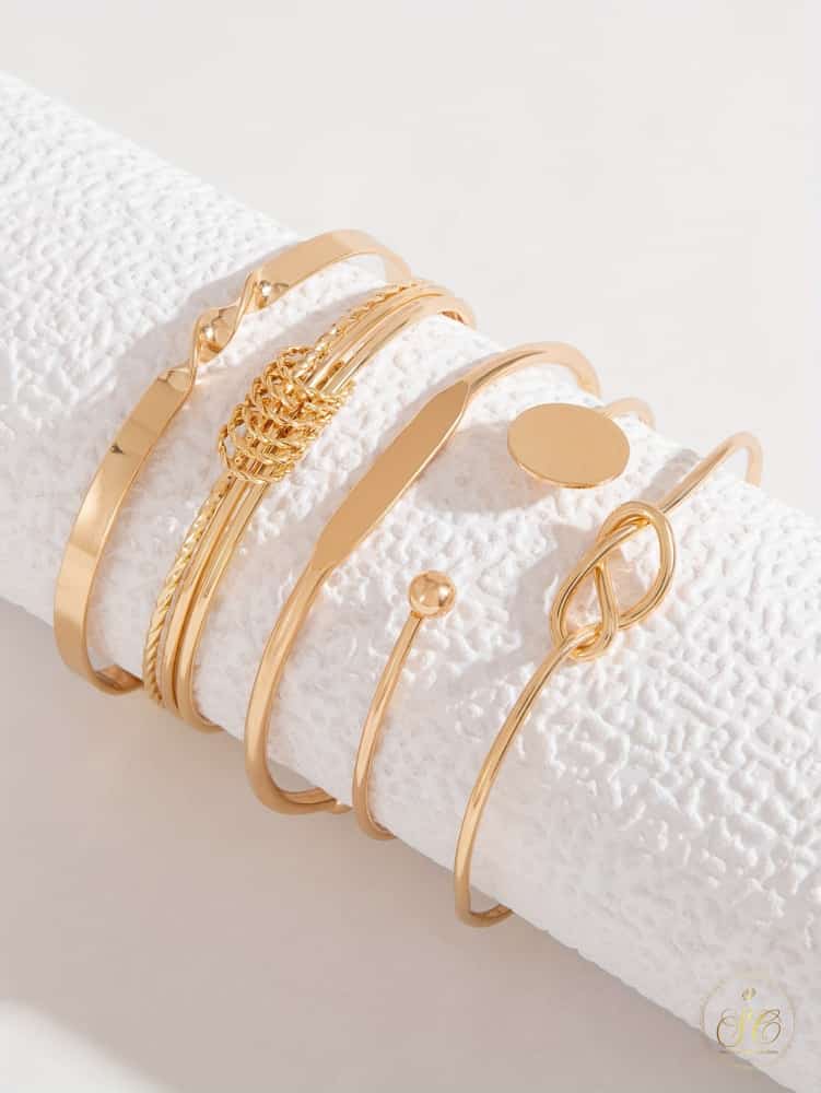 Premium 5Piece 18K Goldplated Bracelet Set - SeoulChic.store