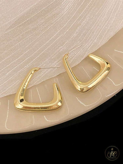 Modern 5Piece Minimalist Vintage Geometric Metal Earrings Set - SeoulChic.store