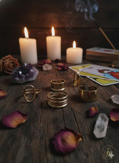 Classic 5Piece Modern Assorted Geometric Ring Set - SeoulChic.store