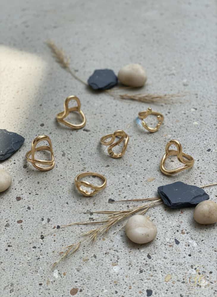 Elegant 6Piece Trendy Mixed Geometric Shapes Ring Set - SeoulChic.store