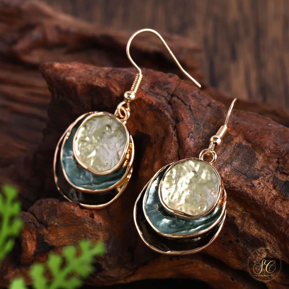 Elegant Bohemian Round Zinc Alloy Enamel Jewelry Set - SeoulChic.store