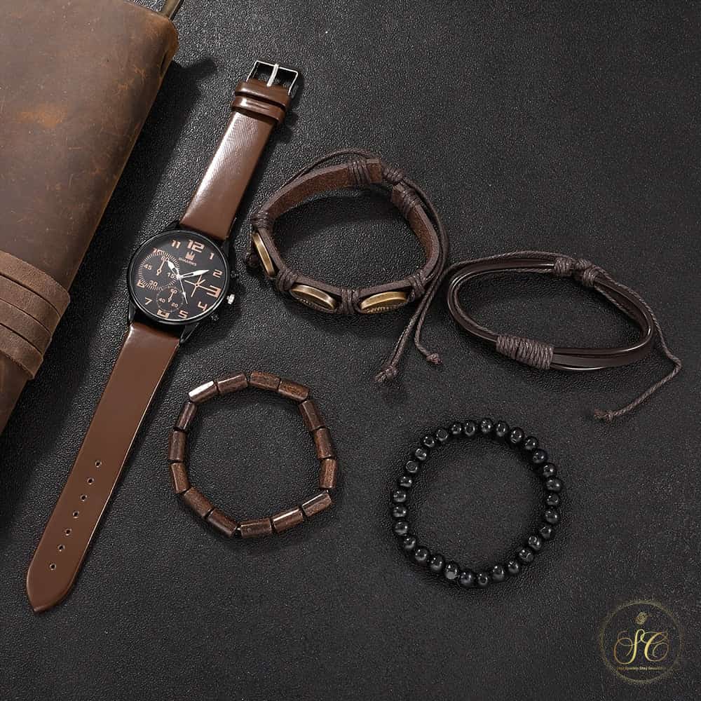 Premium Casual Analog Quartz Watch Bracelet Set - SeoulChic.store