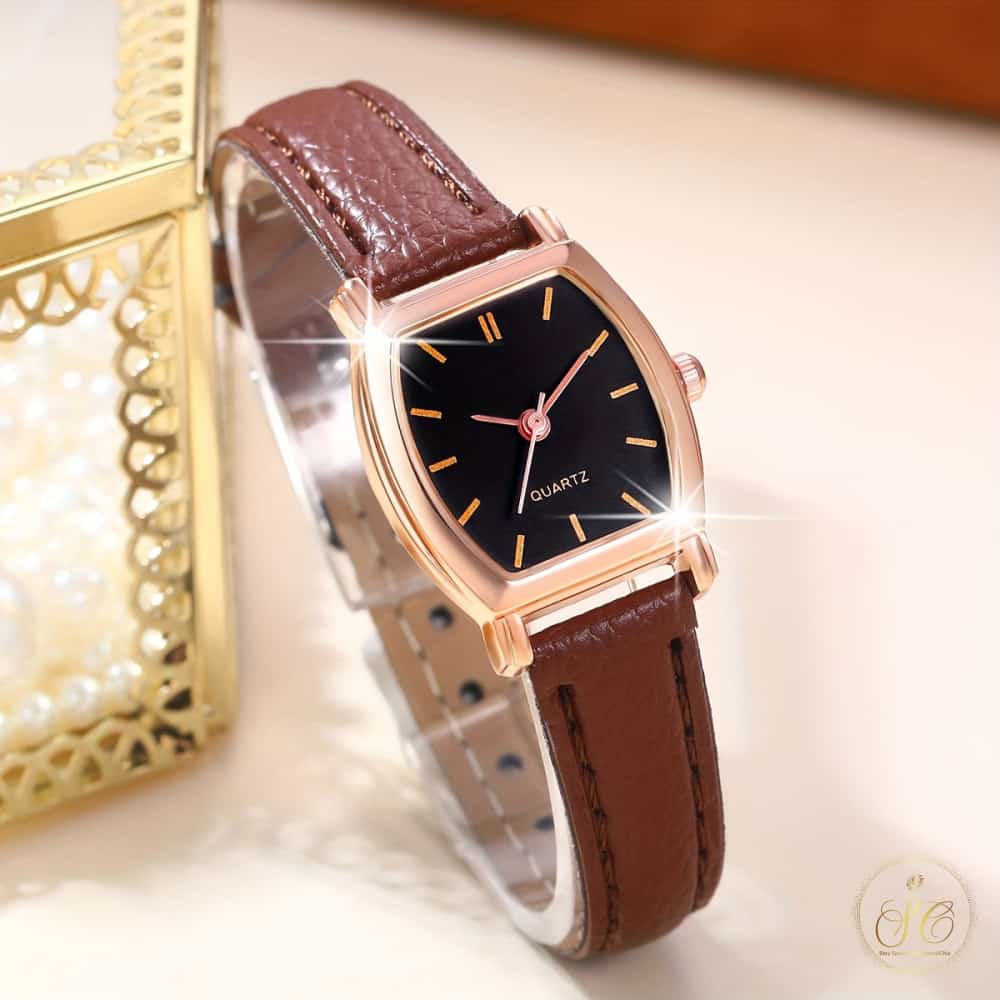 Graceful Casual Watch And Heart Jewelry Set - SeoulChic.store
