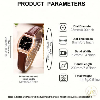 Graceful Casual Watch And Heart Jewelry Set - SeoulChic.store