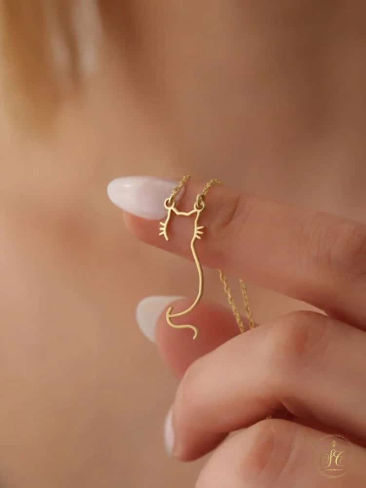 Modern Charming 18K Gold Cute Kitten Necklace - SeoulChic.store