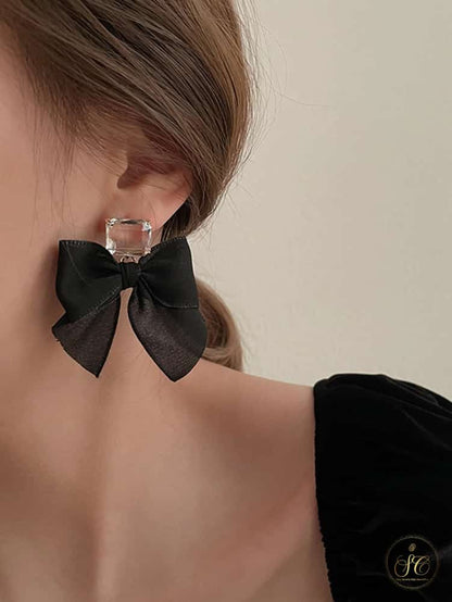 Luxury Charming Bow And Square Earrings - SeoulChic.store