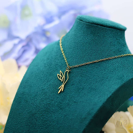 Chic Charming Stainless Steel Hummingbird Pendant Necklace - SeoulChic.store