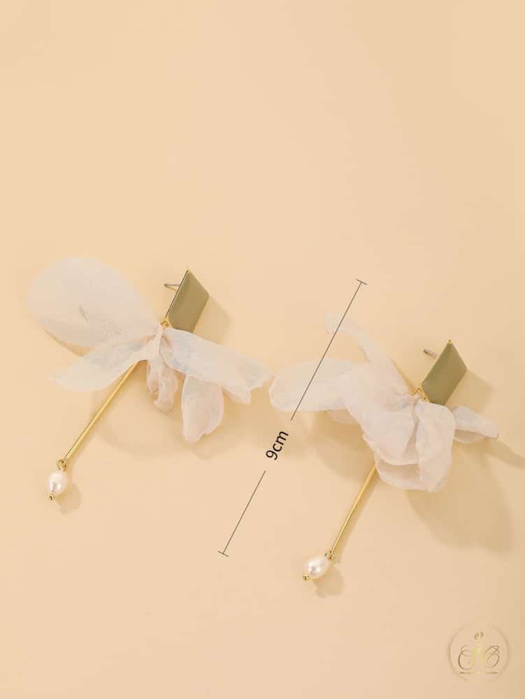 Luxury Chic Faux Pearl And Bow Decor Earrings - SeoulChic.store
