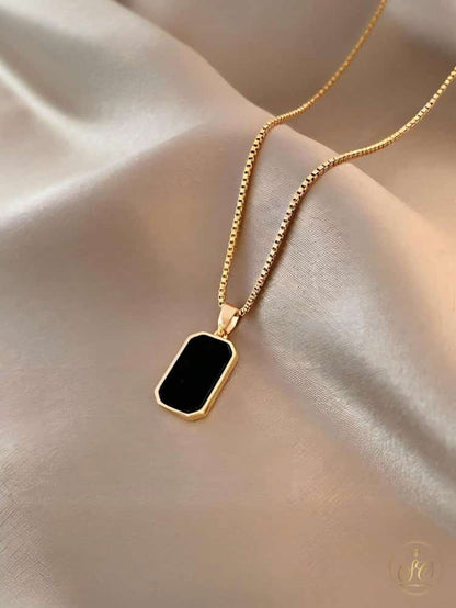 Timeless Chic Koreaninspired Geometric Oil Drop Pendant Necklace - SeoulChic.store