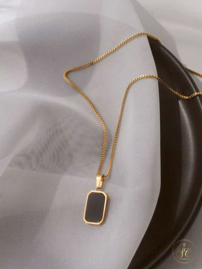 Timeless Chic Koreaninspired Geometric Oil Drop Pendant Necklace - SeoulChic.store