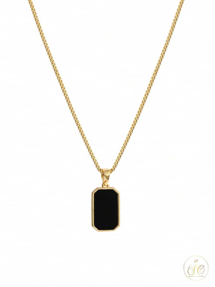 Timeless Chic Koreaninspired Geometric Oil Drop Pendant Necklace - SeoulChic.store