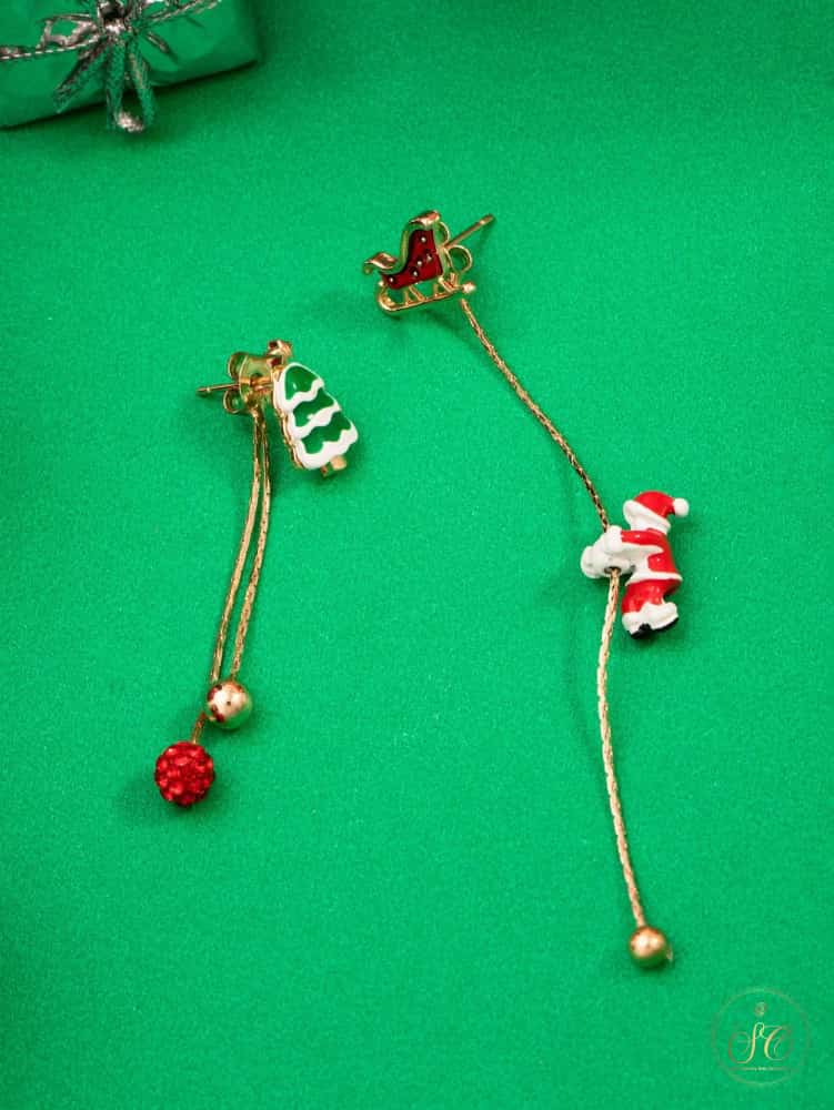 Luxury Colorful Christmas Bell Flower Earrings - SeoulChic.store