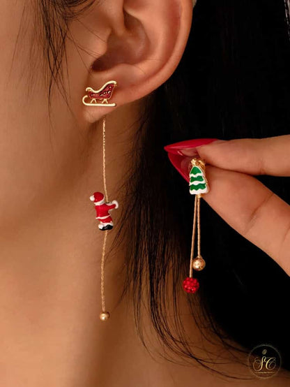 Luxury Colorful Christmas Bell Flower Earrings - SeoulChic.store