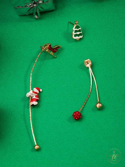 Luxury Colorful Christmas Bell Flower Earrings - SeoulChic.store