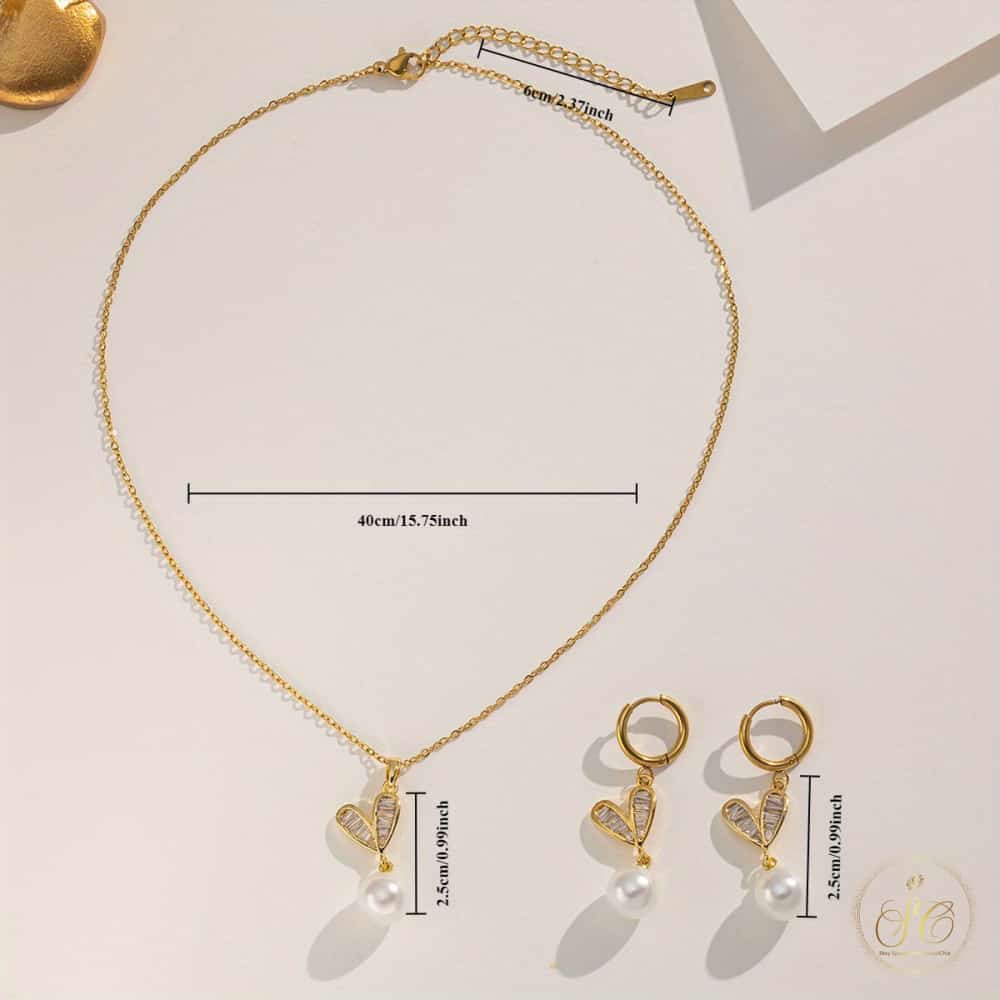 Signature Creative French Style Gold Plated Leaf Jewelry Set - SeoulChic.store