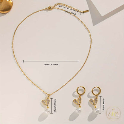 Signature Creative French Style Gold Plated Leaf Jewelry Set - SeoulChic.store
