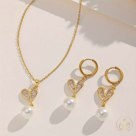 Signature Creative French Style Gold Plated Leaf Jewelry Set - SeoulChic.store