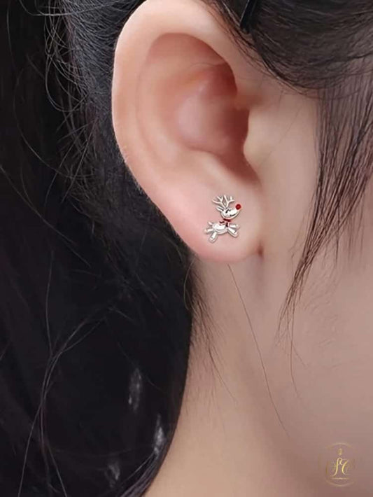 Classic Cute Reindeer Earrings - SeoulChic.store