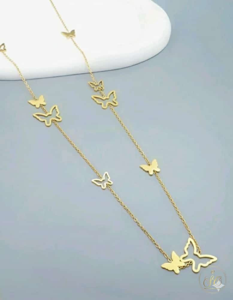 Elegant 18K Goldplated Butterfly Long Necklace - SeoulChic.store