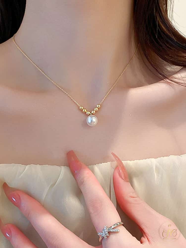 Luxury Elegant Faux Pearl Decor Necklace - SeoulChic.store