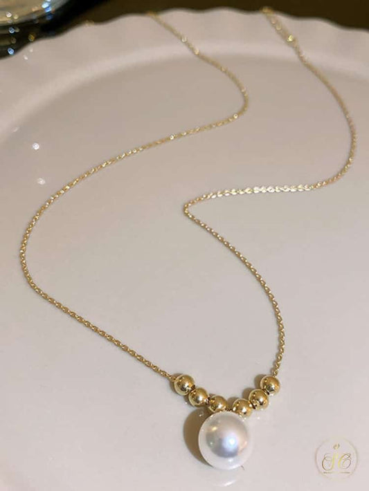 Luxury Elegant Faux Pearl Decor Necklace - SeoulChic.store