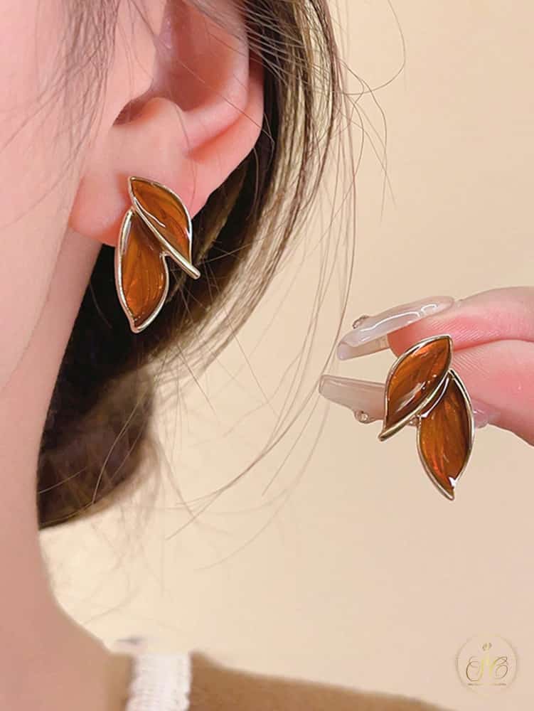 Chic Elegant French Fallen Leaf Earrings - SeoulChic.store