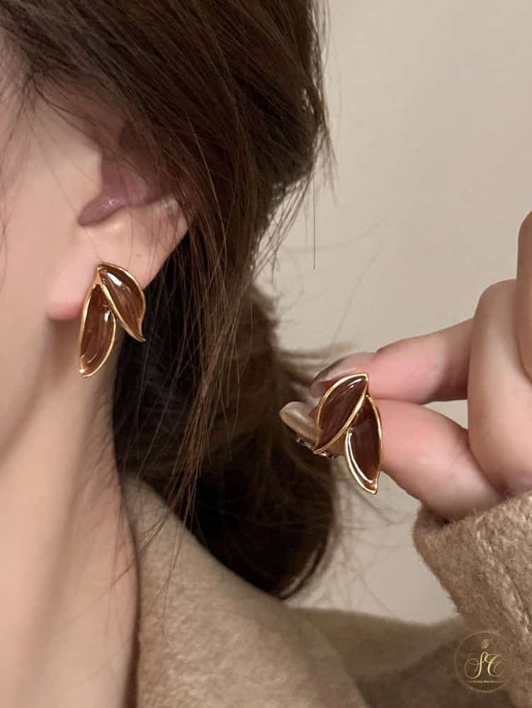 Chic Elegant French Fallen Leaf Earrings - SeoulChic.store