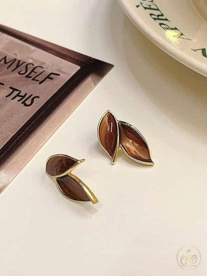 Chic Elegant French Fallen Leaf Earrings - SeoulChic.store