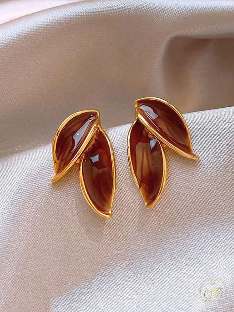 Chic Elegant French Fallen Leaf Earrings - SeoulChic.store