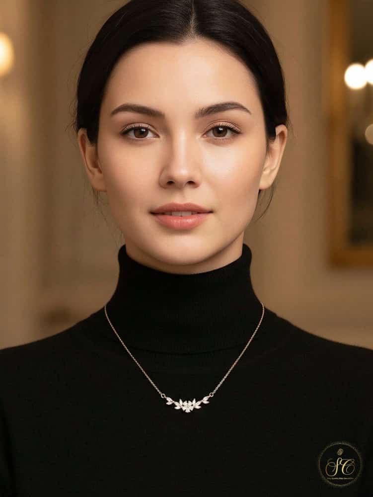 Graceful Elegant Gold Flower And Snake Pendant Necklace - SeoulChic.store