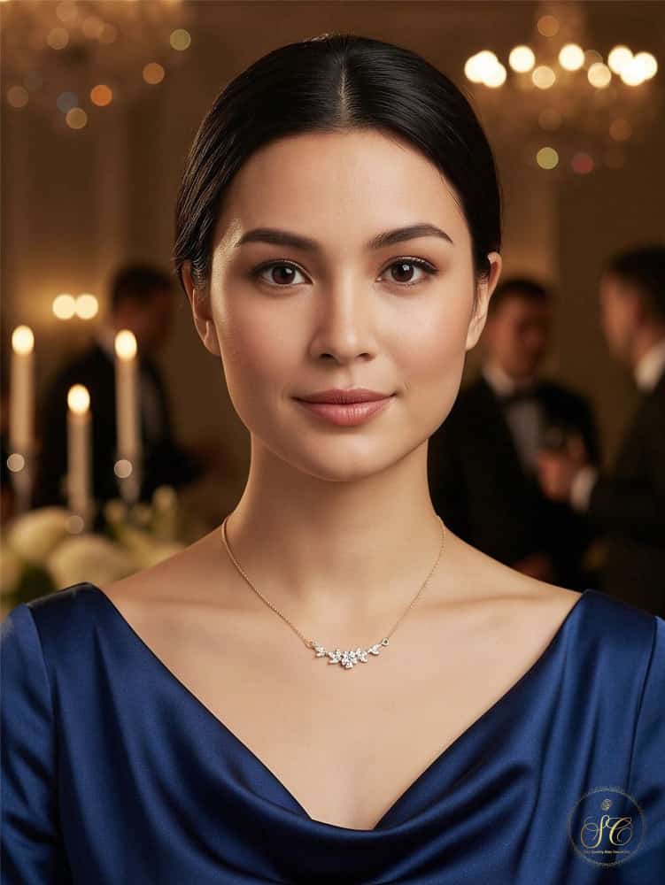 Graceful Elegant Gold Flower And Snake Pendant Necklace - SeoulChic.store