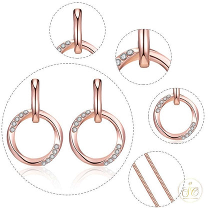 Classic Elegant Mobius Band Pendant Jewelry Set - SeoulChic.store