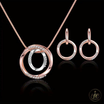 Classic Elegant Mobius Band Pendant Jewelry Set - SeoulChic.store