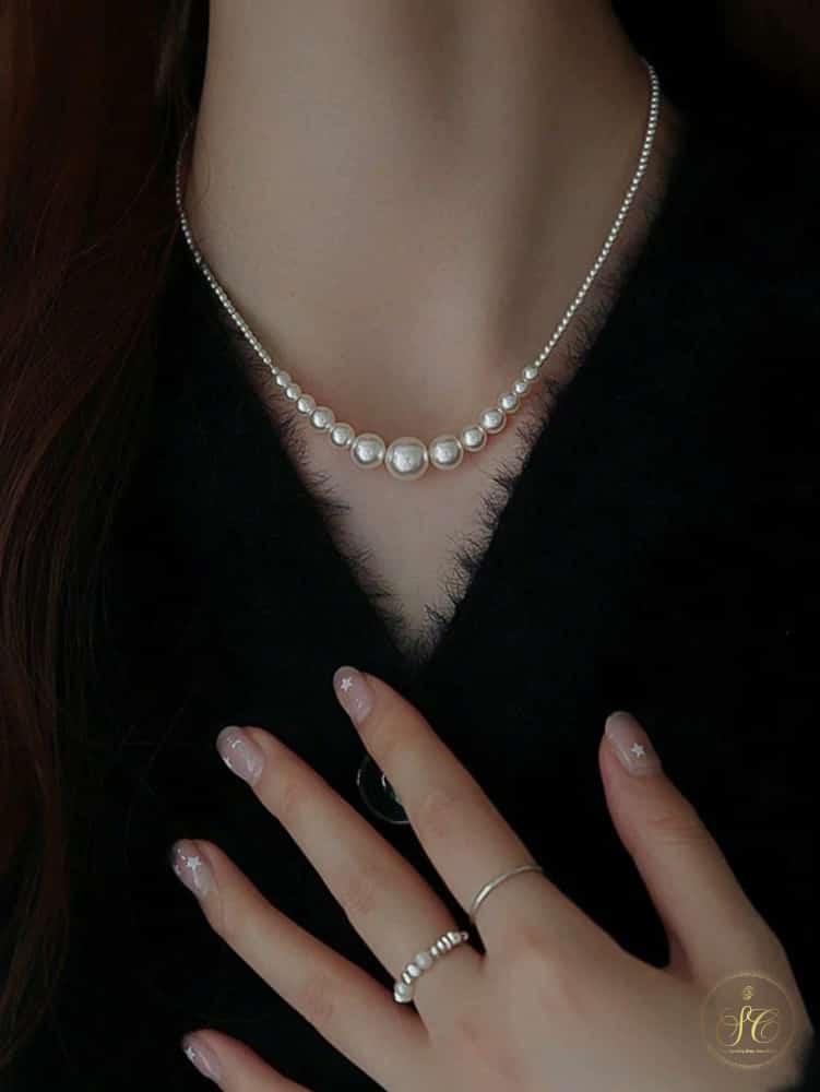 Timeless Elegant Ombre Round Pearl Necklace - SeoulChic.store