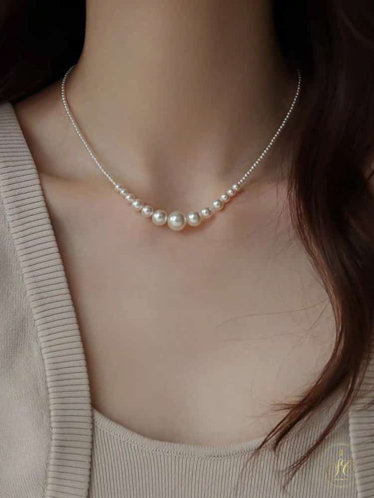 Timeless Elegant Ombre Round Pearl Necklace - SeoulChic.store