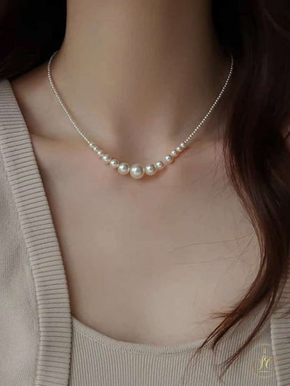 Timeless Elegant Ombre Round Pearl Necklace - SeoulChic.store