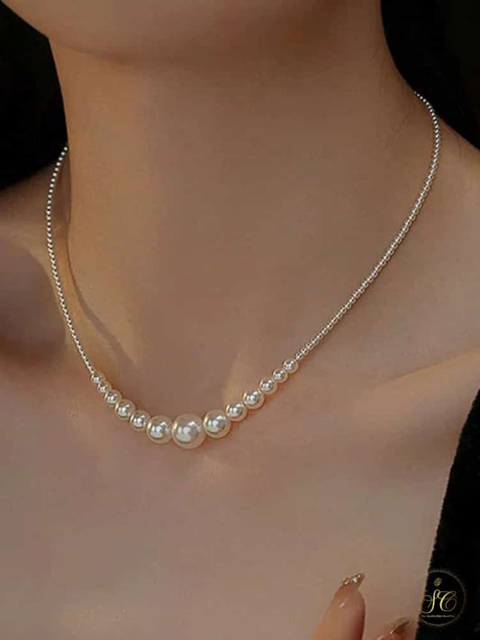 Timeless Elegant Ombre Round Pearl Necklace - SeoulChic.store