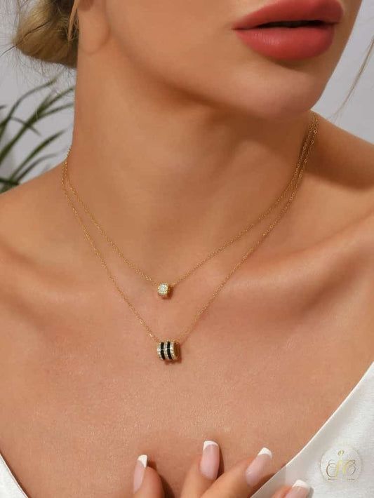 Premium Elegant Rhinestone Ring Charm Necklace - SeoulChic.store