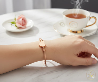 Elegant Rose Gold Heart Shape Design Bracelet - SeoulChic.store