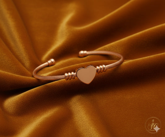 Elegant Rose Gold Heart Shape Design Bracelet - SeoulChic.store